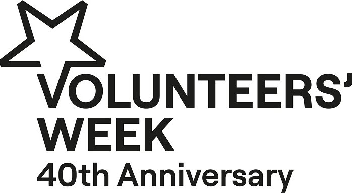Image of the volunteers week logo, with 40th anniversary strap line