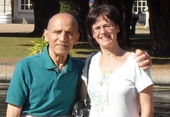Mandy with her father, Costa.
